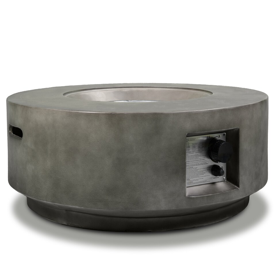 image 1 of MDA Designs FUSION Dark Grey Lavish Garden & Patio Gas Fire Pit with Eco-Stone Finish - Fully Assembled