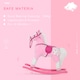 image 3 of HOMCOM Baby Rocking Horse Plush Ride on Animals Rocker with Sound Handle Grip for Kids 3-6 Years - Pink
