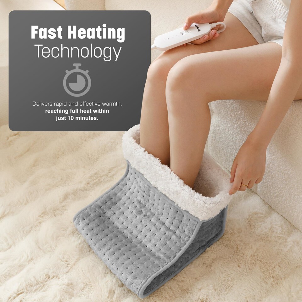 image 1 of Keplin Electric Foot Warmer with Adjustable Heat Settings and Timer