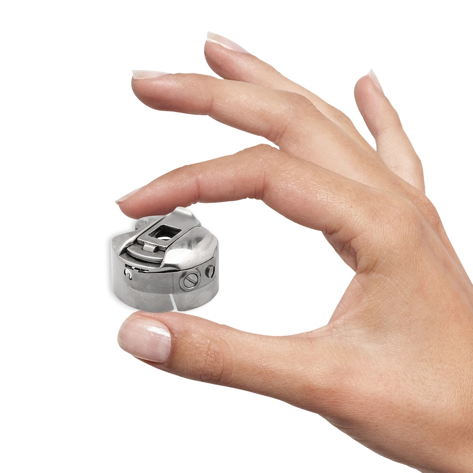 image 1 of Silver Stainless Steel Sewing Machine Bobbins Case for Household