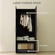 image 4 of HOMCOM Wardrobe for Bedroom, Double Wardrobe with Hanging Rail, Black