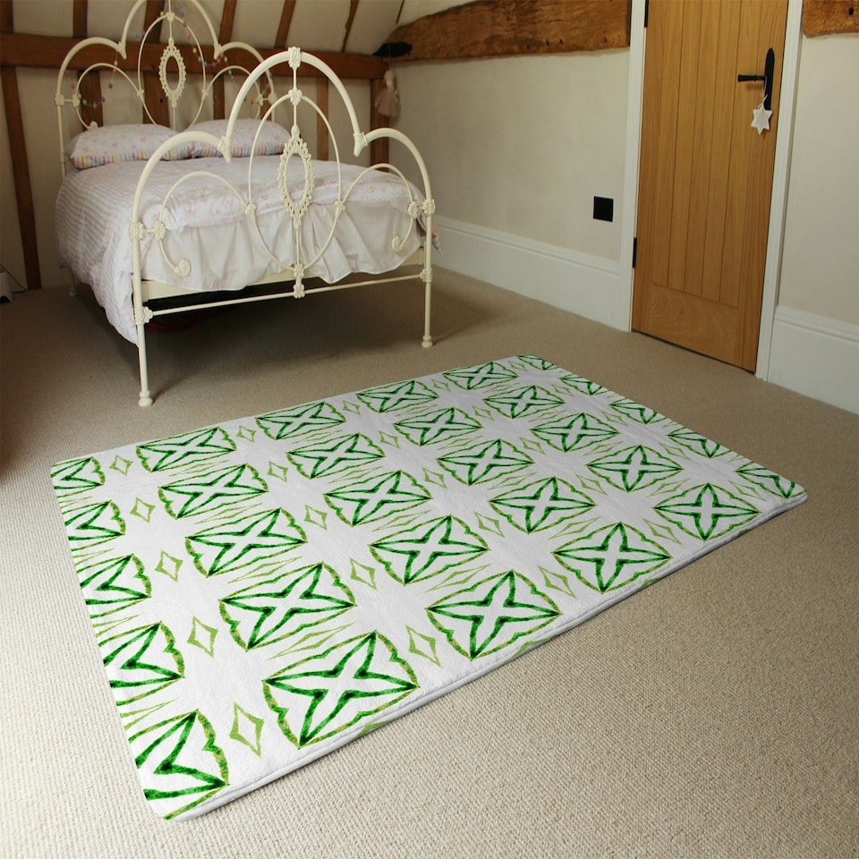image 1 of Green extraordinary boho chic summer design (Rug) Green | Medium: 80x150cm