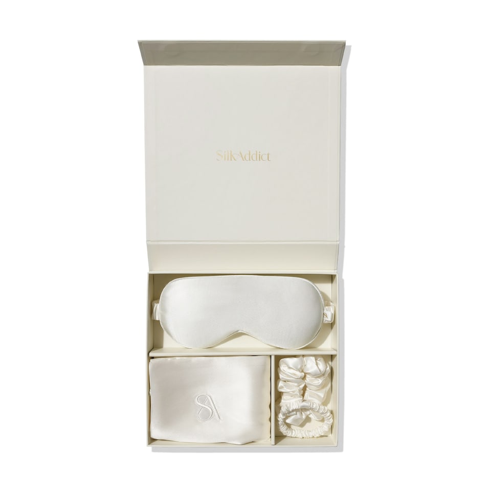 image 1 of Silk Addict 100% Mulberry Gift Set - Ivory