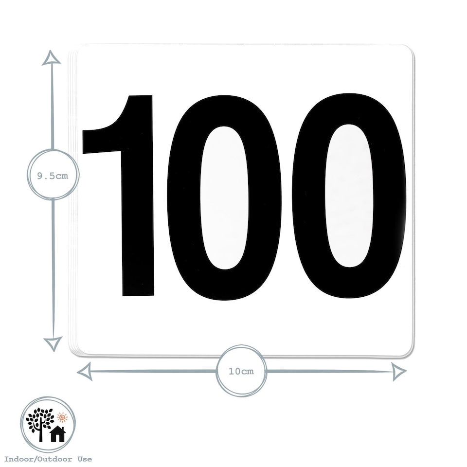 image 1 of Argon Tableware Wedding Table Number Cards - 1 to 100 - White | White | White
