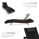 image 3 of Sun Lounger Weatherproof And UV-resistant 6 step Adjustable Backrest Poly Rattan | Brown | mixed brown | 1