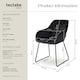 image 6 of Dining Chair Jeane - velvet look, cantilever frame - Set of 6 Black | Velvet Look Black/Black