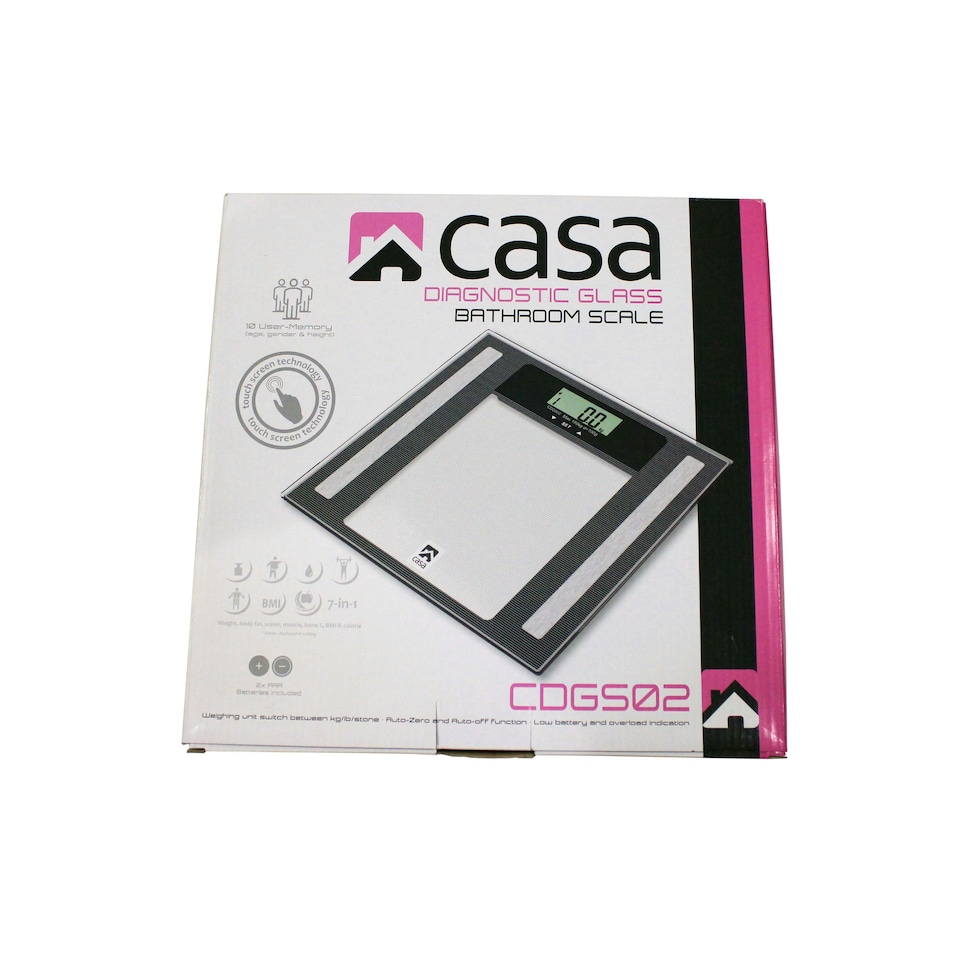 image 1 of CEGS01-Casa - Electronic Glass Bathroom Scale - Ultra Flat
