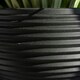 image 3 of Primrose Round Ribbed Planter Pot Black 41cm Black