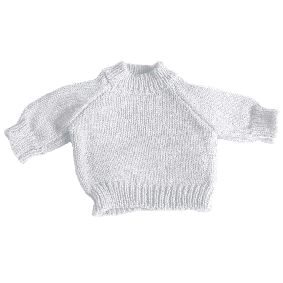 Mumbles Teddy Jumper Accessory - White - L
