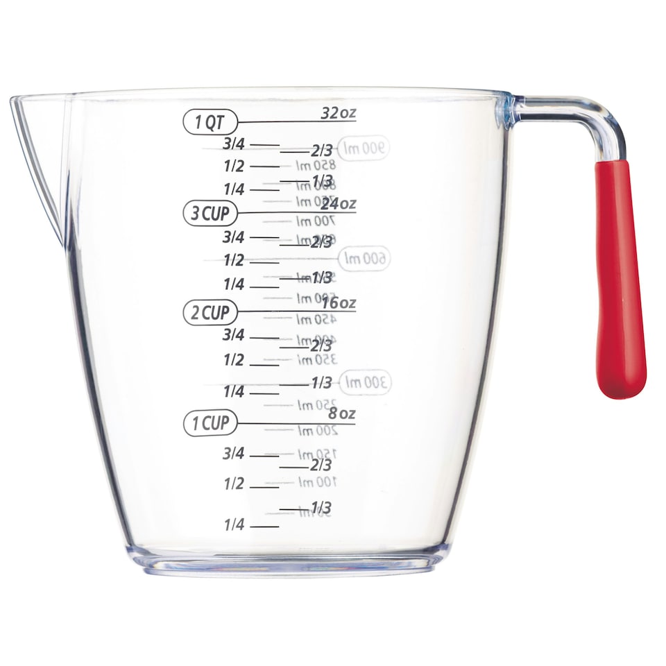 image 1 of Colourworks 3-Piece Acrylic Measuring Jug Set Red
