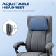 image 5 of HOMCOM Executive Office Chair Reclining Office Chair with Headrest Dark Grey