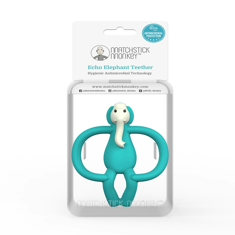 image 1 of Matchstick Monkey Animal Teether Echo Elephant