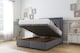 image 2 of Sloomy Lancaster Steel Plush Ottoman Bed Base With 26" Strutted Headboard 3' Single | Grey | Steeel | Single | 1