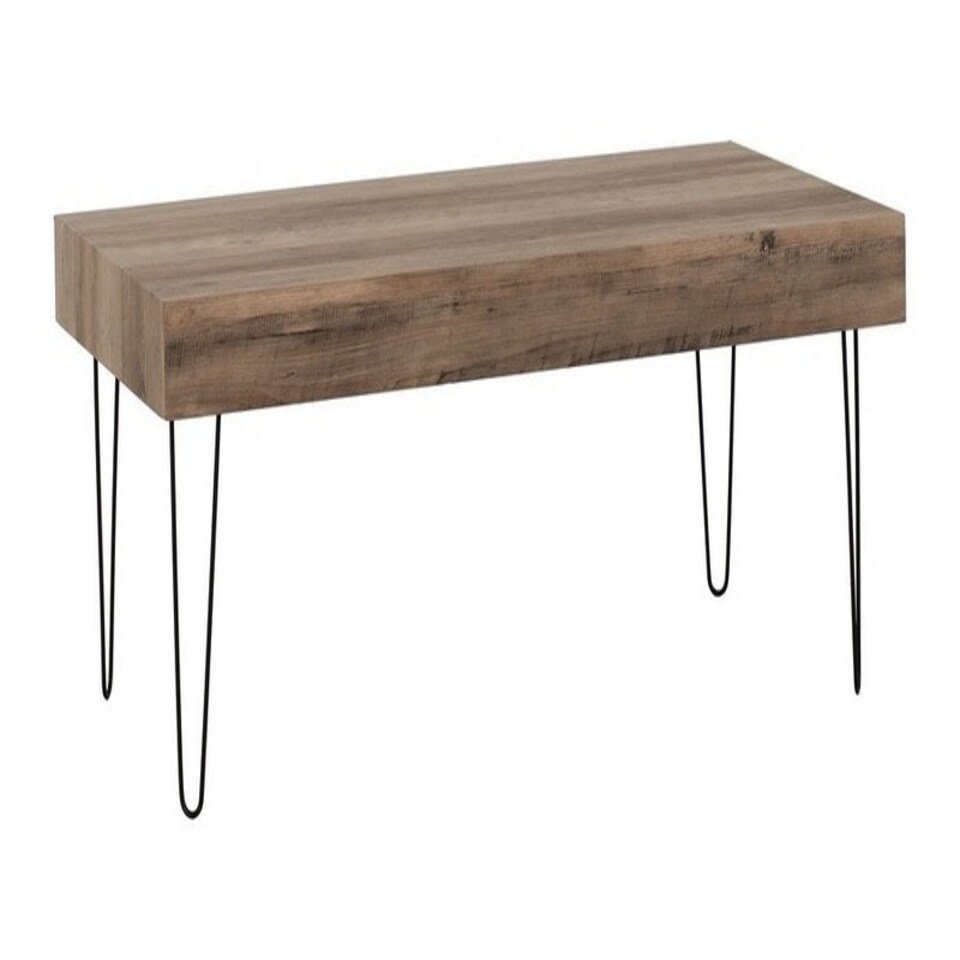 image 1 of Troy Coffee Table - L50 x W110 x H45 cm - Medium Oak Effect/Black Black