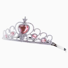 Molly And Rose Plastic Tiara With Heart Gem 7145