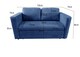 image 8 of The Brenta 2 Seater Slide Storage Sofa in Grey, Silver or Navy | Blue | One Size