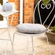 image 6 of Harbour Housewares Round Garden Chair Seat Cushion - Grey | Grey | Grey