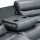 image 6 of Roma 5 Seater Leather Recliner Corner Sofa Set Grey