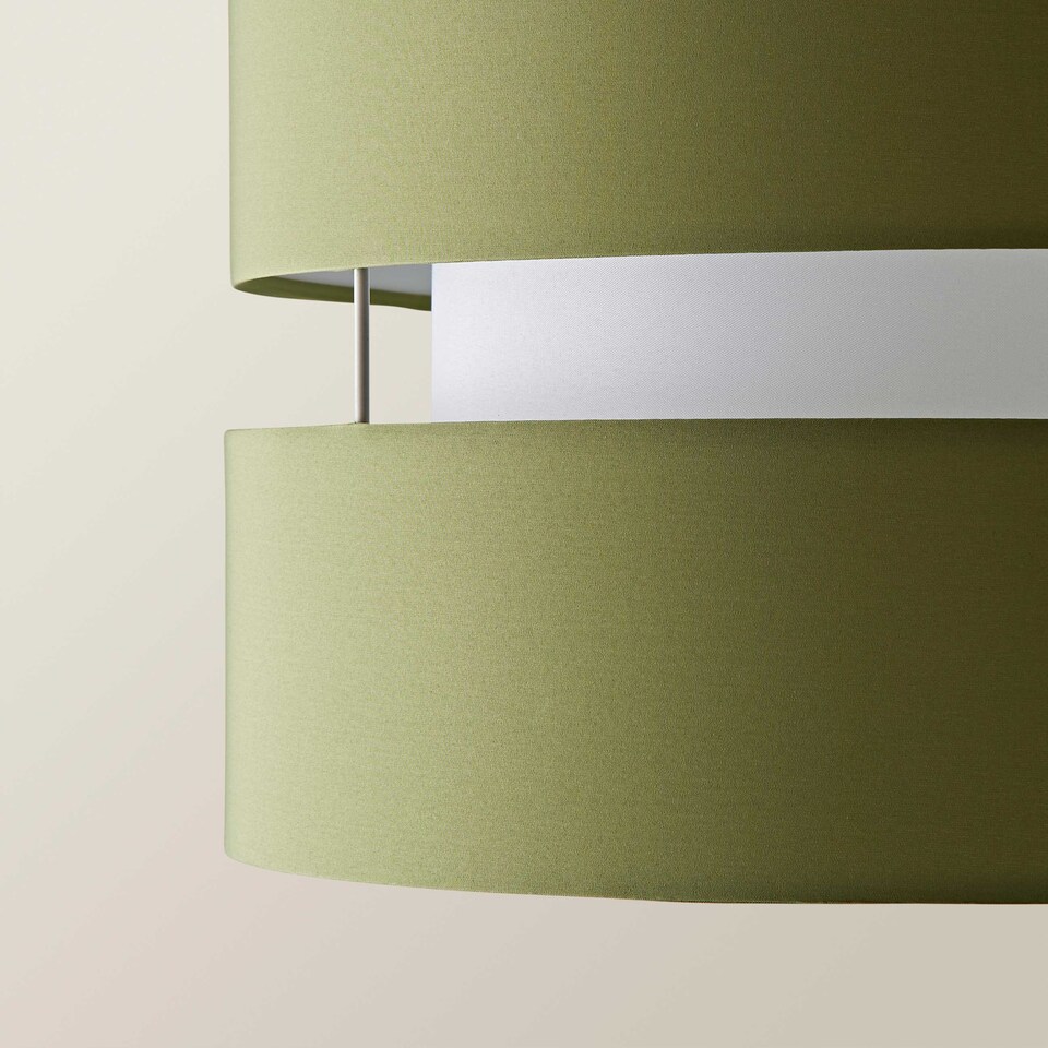 image 1 of ValueLights Sophia Small Olive 2 Tier Ceiling Light Shade | Green