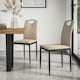 image 2 of Set Of 2 Monza Faux Leather Dining Chair Modern Padded Seat Metal Legs Kitchen Cream | Beige