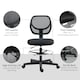 image 4 of Vinsetto Draughtsman Chair Office Chair w/ Adjustable Footrest Ring, Black