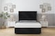 image 1 of Sloomy Devonshire Black Naples Divan Bed With Mattress No Drawers With 54" Wingback Headboard 4' Small Double | Black | Black | Small Double | 1