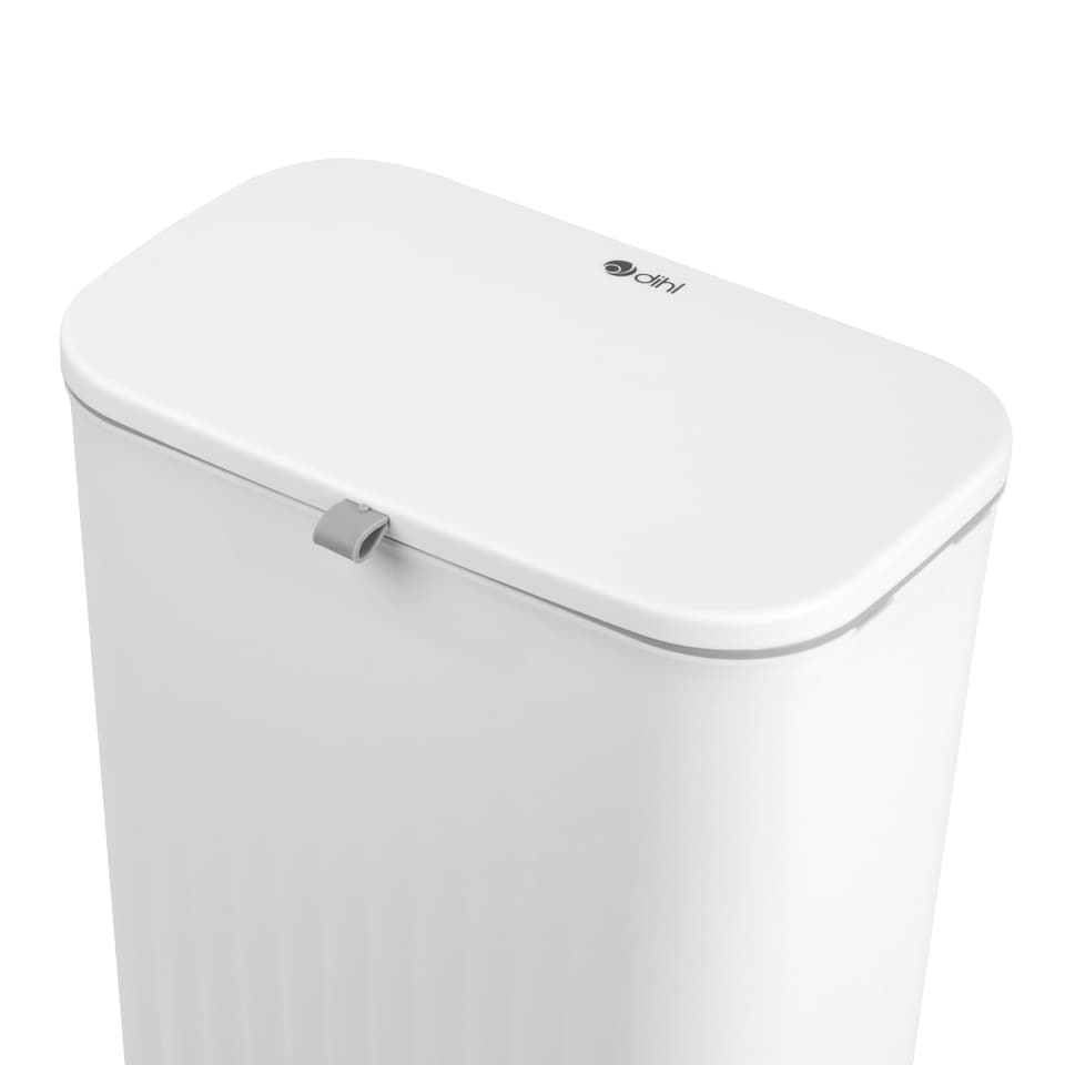 image 1 of Dihl White 9L Hanging Trash Bin with Lid White