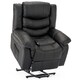 image 1 of Seattle Electric Single Motor Rise Recliner Bonded Leather Chair (Black)