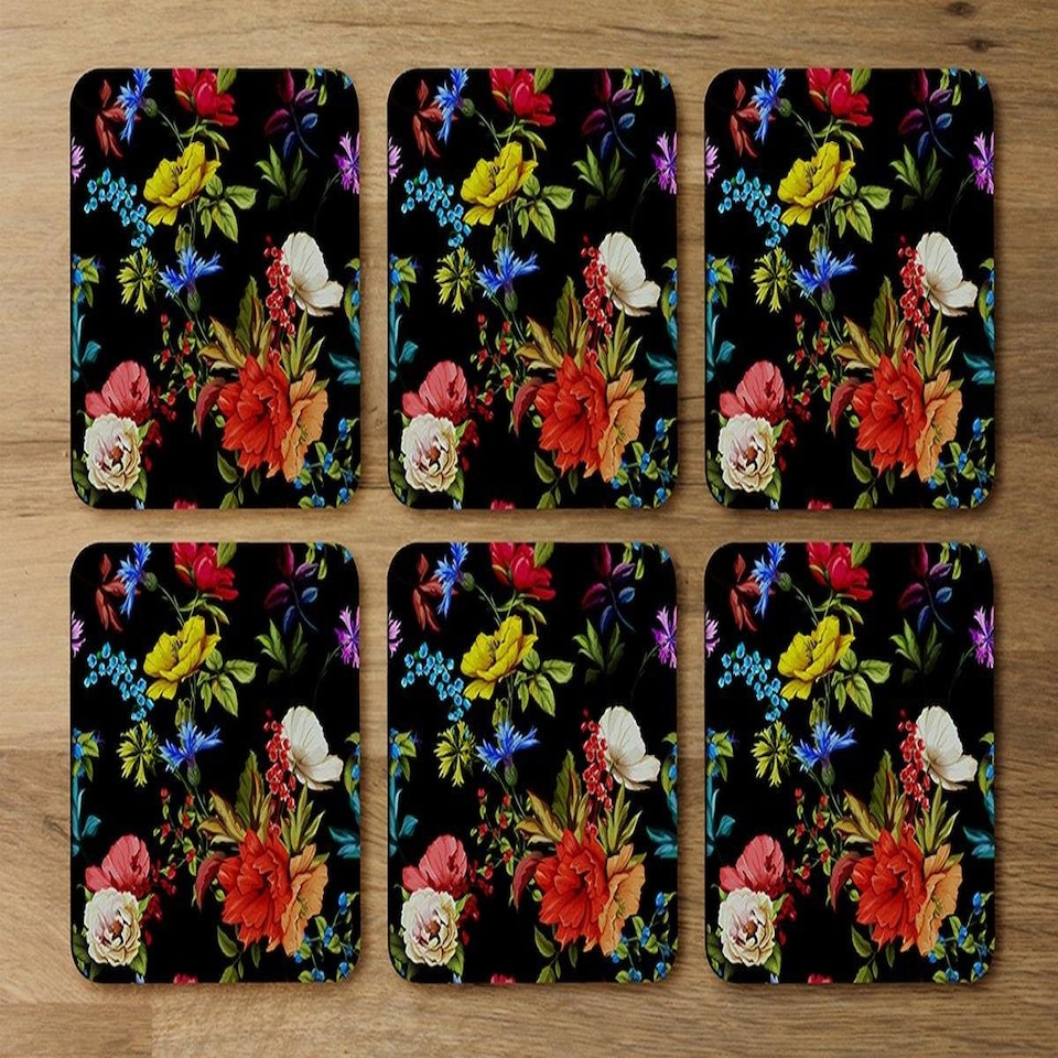 image 1 of Bright Vibrant Flowers (Coaster)