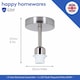 image 4 of Brushed Satin Nickel Ceiling Light Fitting for Industrial Style Light Bulbs | Silver | Satin Nickel | 1