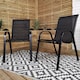 image 3 of Set of 6 Outdoor Garden Patio Textilene Furniture Chairs in Black