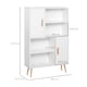 image 3 of HOMCOM Free Standing Bookcase Shelves Unit Storage Cabinet White