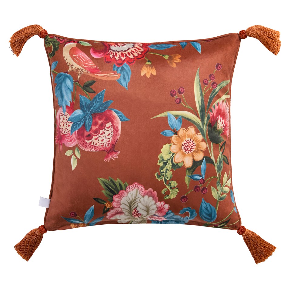 image 1 of D & D Bejewelled Filled Cushion Spice