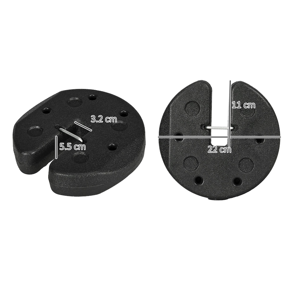image 1 of Outsunny Gazebo Weights Set of 4 with Reinforce Pins, Total 12KG