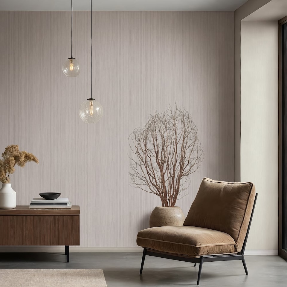 Galerie Fashion Icon Silver Grey Stripe Wallpaper - Tesco Groceries