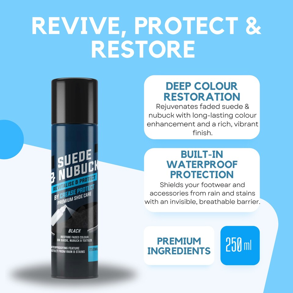 image 1 of Suede & Nubuck Renovator Spray - Revitalise & Protect - 250ml - Black