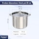 image 2 of Buckingham Deep Stock Pot Stainless Steel with Glass Lid 28 cm , 13.5 Litre