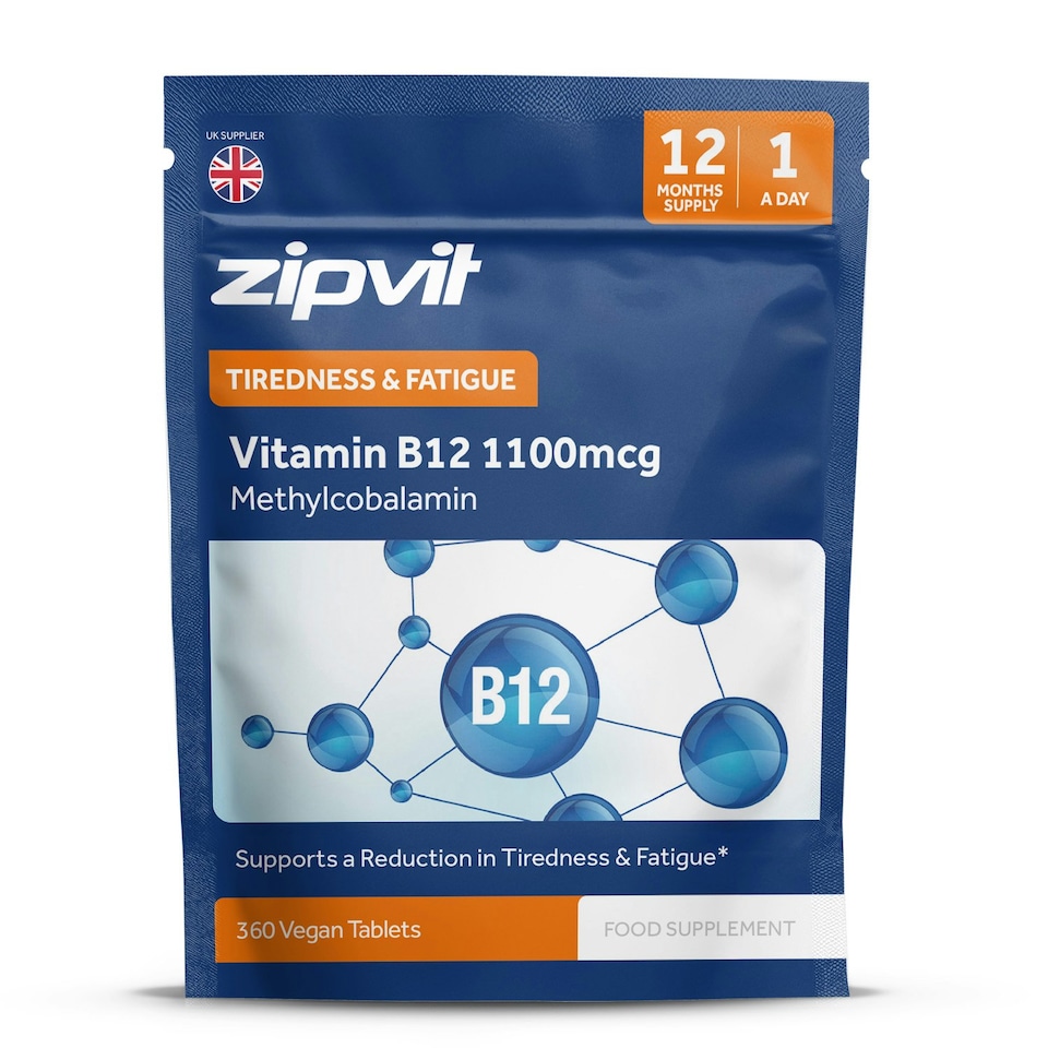 image 1 of Zipvit Vitamin B12 1100mcg, Energy & Immunity Support, 360 Vegan Tablets, 12-Month Supply