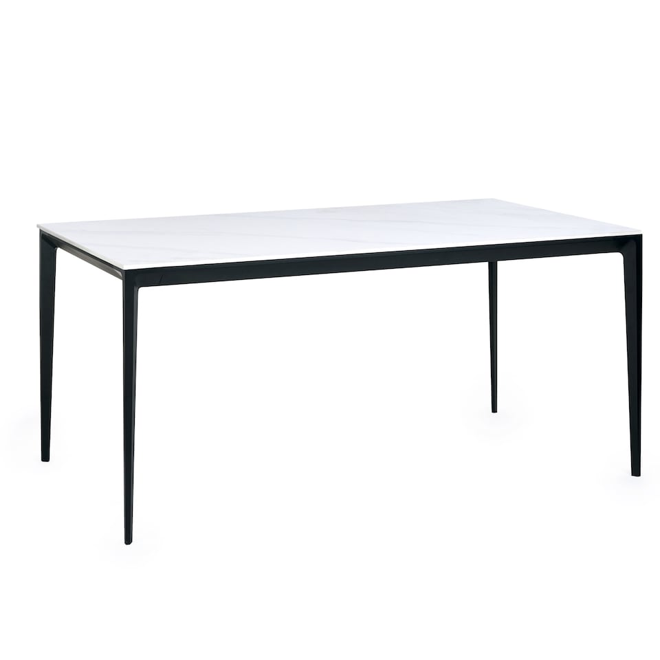 image 1 of Premium Marbella 120cm Rectangular Stone Top Dining Table - White Marble