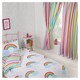 image 2 of Bedding & Beyond Rainbow Striped Lined Curtains (Pack of 2) - Multicoloured - 54in x 66in Multi