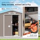 image 4 of Outsunny 7 x 4ft Metal Garden Shed, Outdoor Storage Tool House with Ventilation Slots, Foundation Kit and Lockable Double Doors, Grey