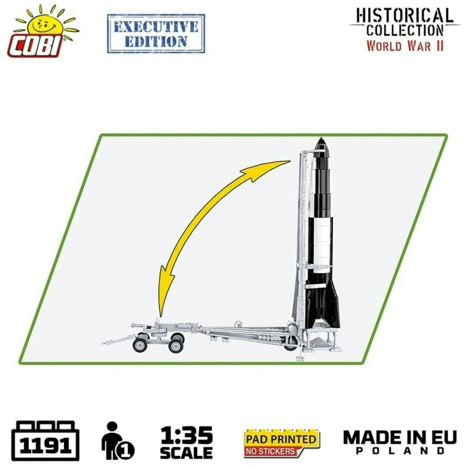 image 1 of V2 rocket on Meiller vehicle brick model - COBI 3120 - 1210 bricks EXECUTIVE EDITION