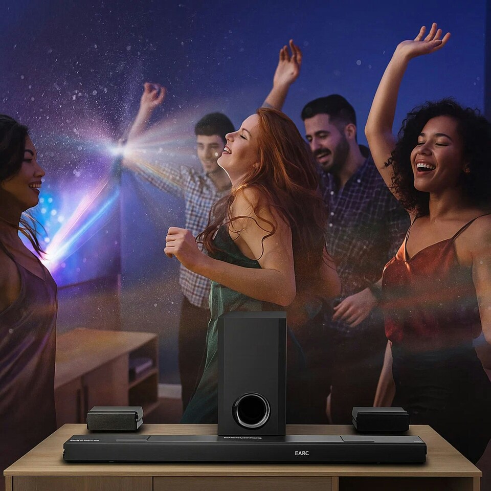 image 1 of HYE 5.1.2ch Soundbar Wireless Subwoofer 560W Dolby Atmos With Surround Speakers - 512DSB28012