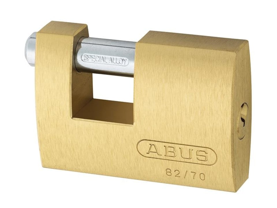 ABUS Mechanical 82/70Mm Monoblock Brass Shutter Padlock Keyed Alike 8514 | Multi