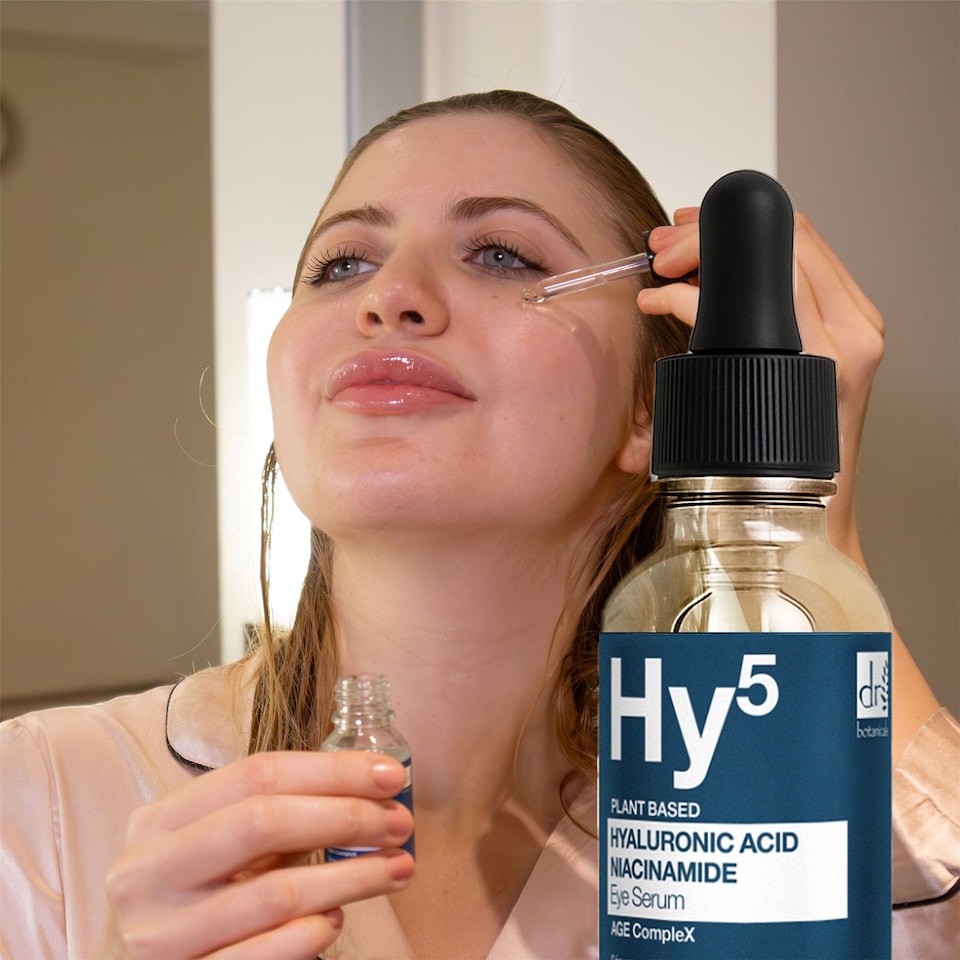 image 1 of Dr Botanicals Anti-Ageing Hydrating Eye Serum with 5% Hyaluronic Acid & 5% Niacinamide 15ml for Plumping and Moisturising