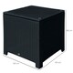 image 7 of Outsunny Side Table Furniture Tempered Glass Garden Patio Wicker Black