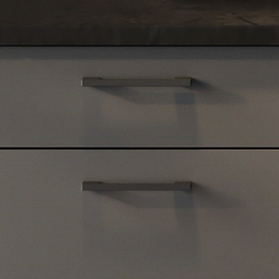 image 1 of Lina Kitchen Cabinets 5 Unit Set Sink, Base & Wall Units - Black Grey 1800mm