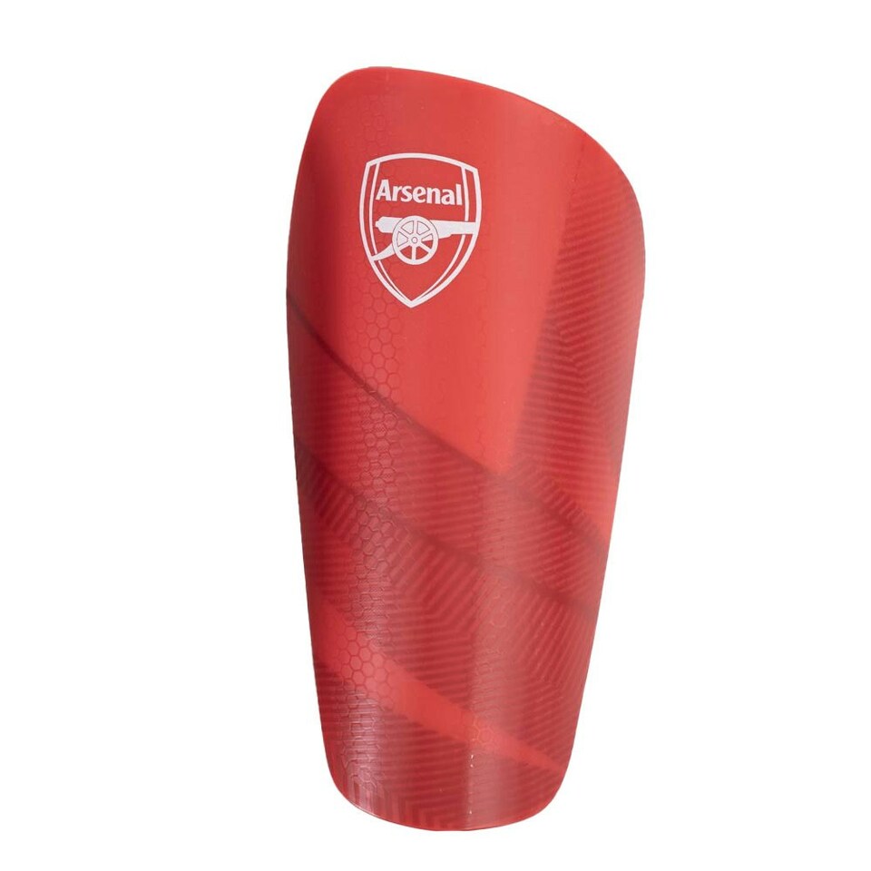 image 1 of Arsenal FC Childrens/Kids Fuse Slip-In Shin Guards - Red - 7-9 Years