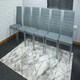 image 5 of Leather Dining Chairs Set of 6 Grey Kitchen Chairs Grey