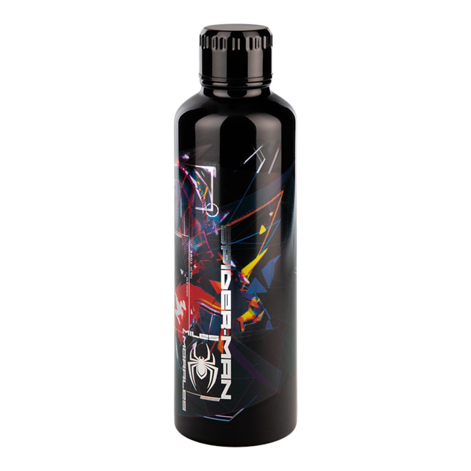 image 1 of Miles Morales Spider-Man Metal Water Bottle, 500ml Stainless Steel Insulated Flask for School & Sports, Paladone